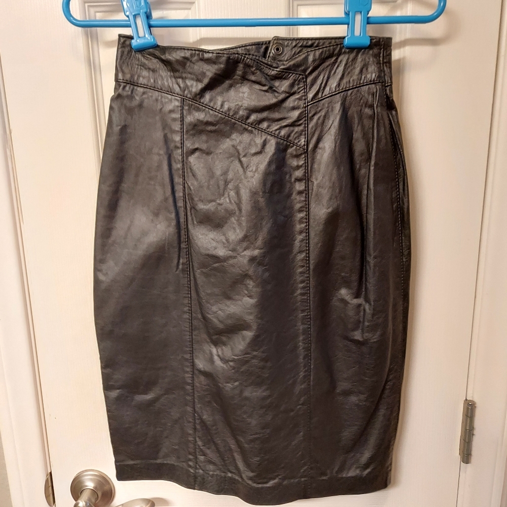 Leather skirt size s